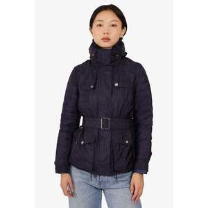 Burberry Brit Navy Down Belted Puffer Coat with Detachable Vest Size X-Small